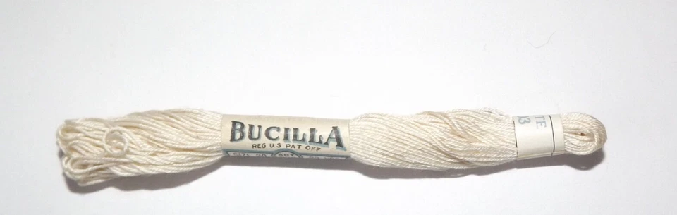 Vintage Lot Of 8 Bucilla Embroidery Thread  White #1003 Size 20 - Image 2 of 4