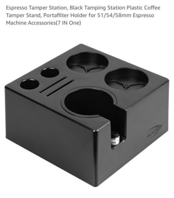 Espresso Tamper Station Black Tamping Station Plastic Coffee