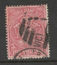 VICTORIA 1896 5/- Rosine SG 270 FU T.P.O cancel  £20