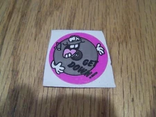 VINTAGE  TREND MATTE  GET DOWN !  SCRATCH AND SNIFF STICKER