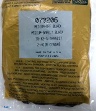 1 x Silkies Medium OFF BLACK 070206 Control Top USA Made Vtg