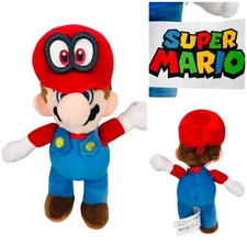 SUPER MARIO Nintendo Red Cappy Hat Plush Figure Stuffed Gift Toy 8” Official EUC