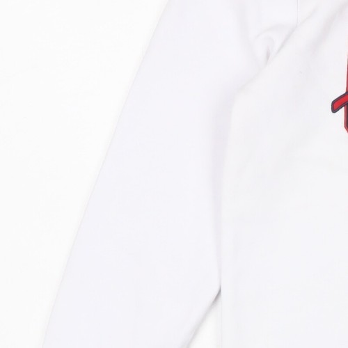 Couture Mens White Cotton Pullover Sweatshirt Size M - Logo, Embroidered - Picture 10 of 10