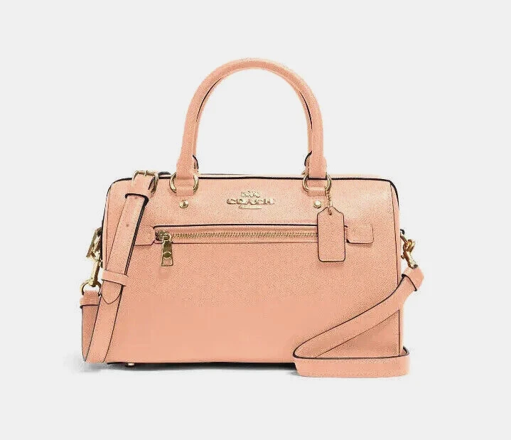 New Coach 79946 Rowan Satchel Crossgrain Leather Faded Blush 