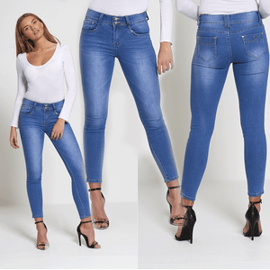 ladies stonewash jeans