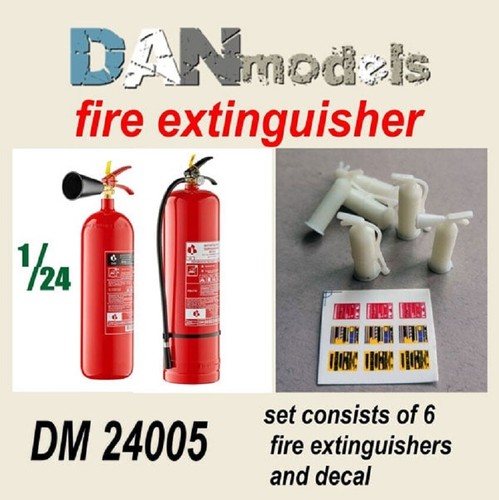 Juego de extintores Dan Models 24005 en stock. 6 piezas. 1:24 resina + calcomanía - Imagen 11 de 12
