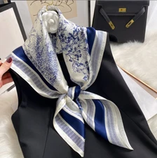 100% Mulberry Silk Scarf Women's Square 90X90CM fashion Printed shawl Scarf CH1