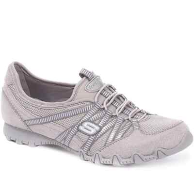 SKETCHERS Damen bequeme einfache Slipper Bungee Spitze sportlich BMC Schuhe - UK 2-9