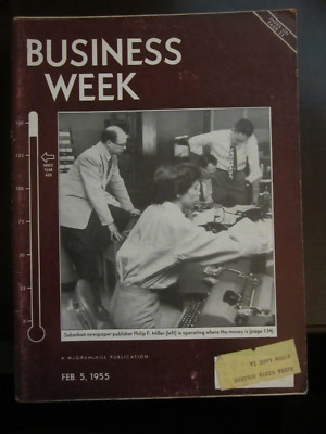 Business Week Magazine Feb 1955 Suburban Newspaper Publisher Philip Miller 62