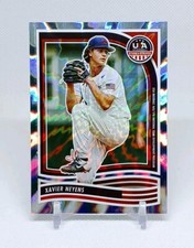 Xavier Neyens #/30 Lightning Foil Prizm 2024 Panini USA Stars & Stripes #129 RC