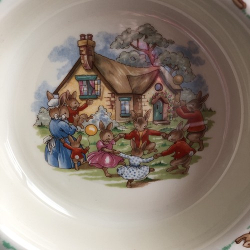 Royal Doulton Bunnykins Childs Cereal Bowl Fine Bone China England 6 1/4 In Vtg - Picture 6 of 7