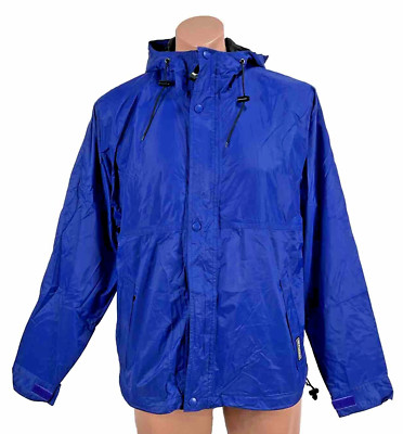 Helly Hansen Mens Medium HellyTech Waterproof Jacket Royal Blue Outdoors Hiking