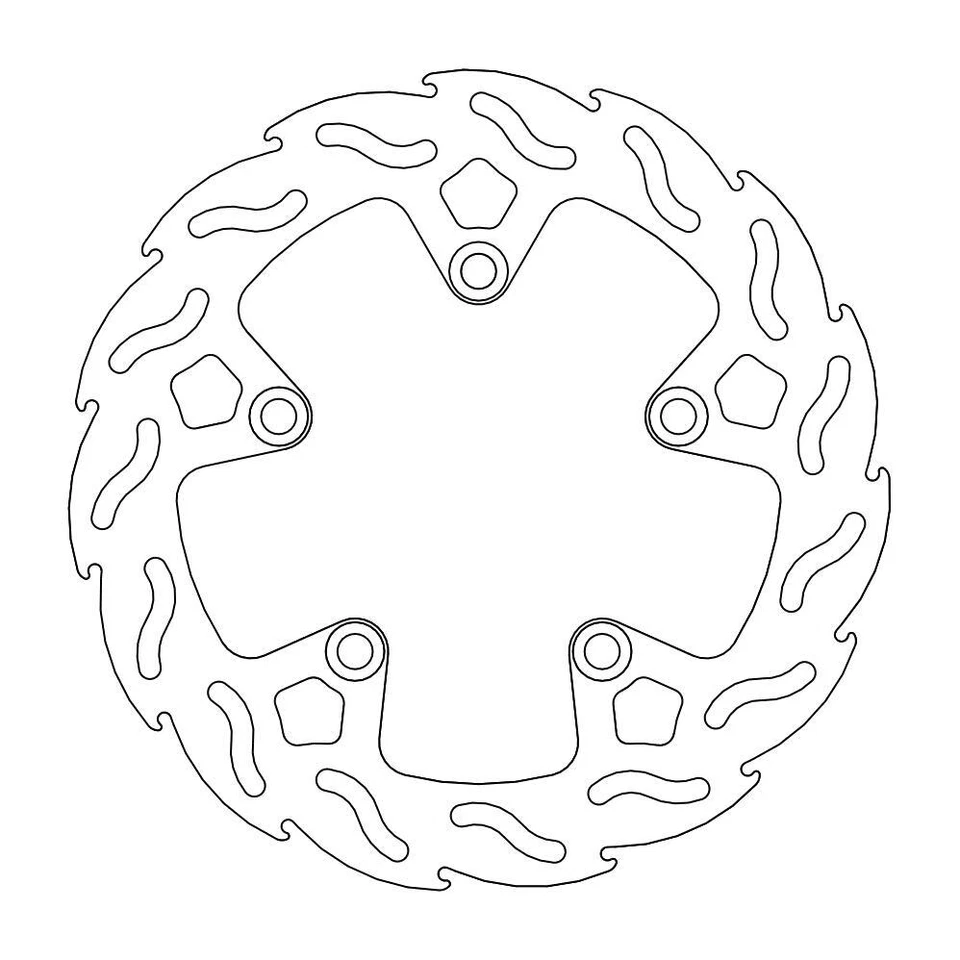 Disco de freno de llama trasero Moto Master para Yamaha FZ6R 600 2009-2015 Foto 2 de 4