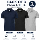 Plain Polo Shirt Unisex Workwear Uniform Cotton Blend 1 Pack or 3 Pack