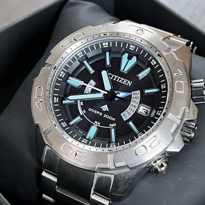 Citizen Promaster Marine AS7141-60E Eco-Drive Radio Controlled Titanium