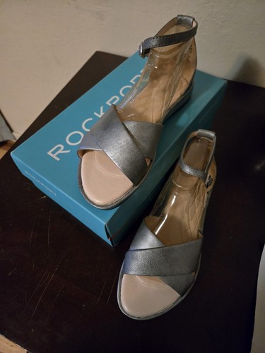 Cute Rockport Women's Sandals Silver Size 7 - Picture 3 of 13