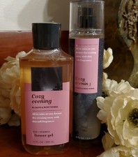 Bath  Body Works COZY EVENING Mist  Body Wash - 2 Piece Set Discontinued NEW
