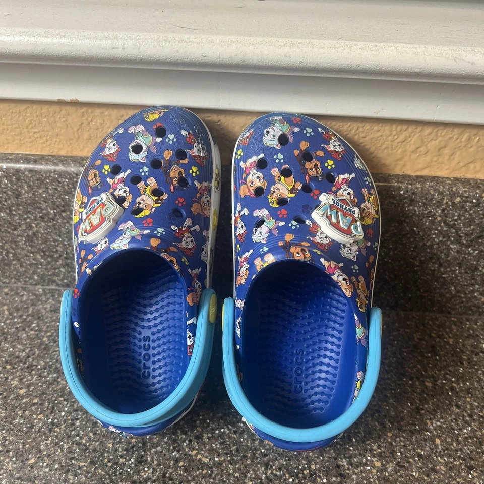 Zuecos Crocs Niños Pequeños 9 Paw Patrol Azul Multicolor Mula Cómodos Informales Foto 4 de 4