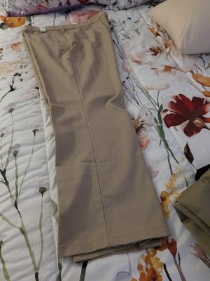 Dickies Crafted For Women Relaxed Fit Pants Size 8r Cotton Blend Khaki 