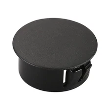 Baomain Plastic Black Locking Hole Plugs Panel Fastener Cover, Round P