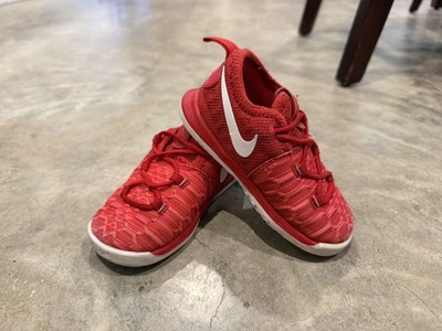 Size 6c - Nike Toddler KD 9 Red/White 855910-611 Basketball Shoes