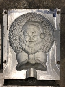 Santa Portrait Christmas Blow Mold For Plastic Molds
