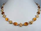 D'Orlan Gold Plated Necklace with Enamel - 16-18" Length - 8902