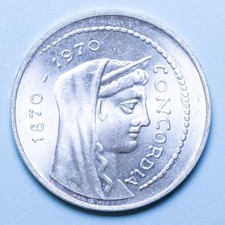 REPUBBLICA ITALIANA 1000 LIRE 1970 ROMA CAPITALE ARGENTO SILVER FDC NUMISMATICA