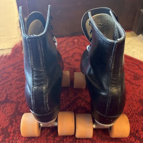 Vtg Roller Skates Sure Grip Century Plate Zinger Wheels Mens Black - Picture 7 of 13