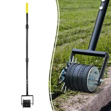Wheel Rotary Edger Lawn Tool 59’’, Manual Grass Edger Tool with Wheel with Ex...