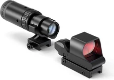 Feyachi RS-30 Red Dot Sight 2 MOA with M37/M57 Red Dot Magnifier, 1.5X -5X Magni