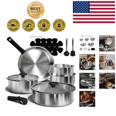 15-Piece Induction Cookware Set - Healthy & Versatile Kitchen Essentials
