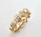 Men's Skull Band Ring 1.50 Ct Round Cut Real Moissanie 14k Yellow Gold Plated