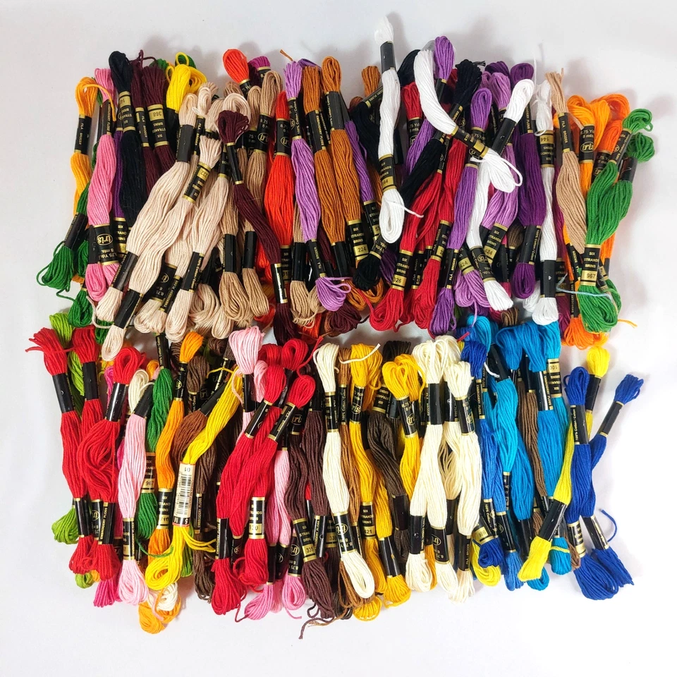 Iris Embroidery Floss Lot Of 166 Skeins Cotton Cross Stitch Thread Solid New - Image 2 of 4