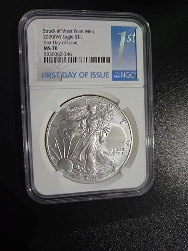 2020W Silver Eagle NGC MS70 First Day Of Issue