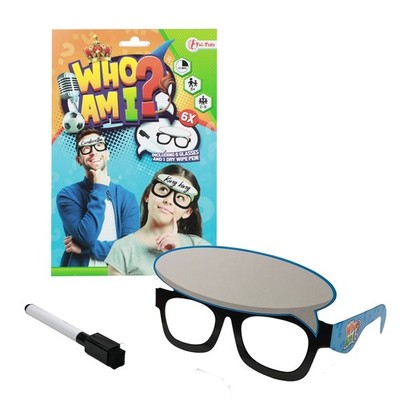 Wer bin ich? Gesellschaftsspiel mit Stift und sechs Brillen