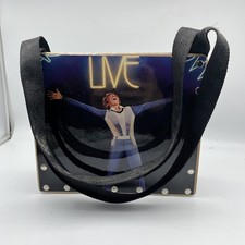 Custom Vintage Vinyl Record Shoulder Bag Unique U2 Barry Manilow Live Album Y2K