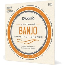 Tenor Banjo Strings, Phosphor Bronze, , Medium Gauge 9-30, 5 String Set, Pack...