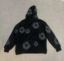 Denim Tears Black Cotton Wreath Hoodie Sweatshirt Size Large