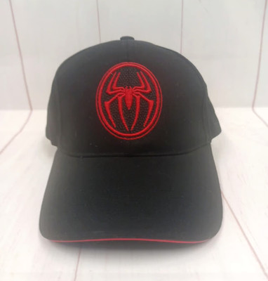 VTG Spider Man Hat 2005 Marvel Strapback Black Red Hero Logo Movie Promo Y2K