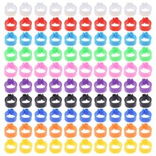 100PCS Pigeon Foot Rings Mixed Color Plastic Leg Bands for Bird Management