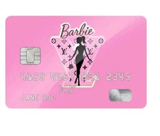 Mattel Barbie Credit Card Skin Cover Decal, Pre-Cut Sticker