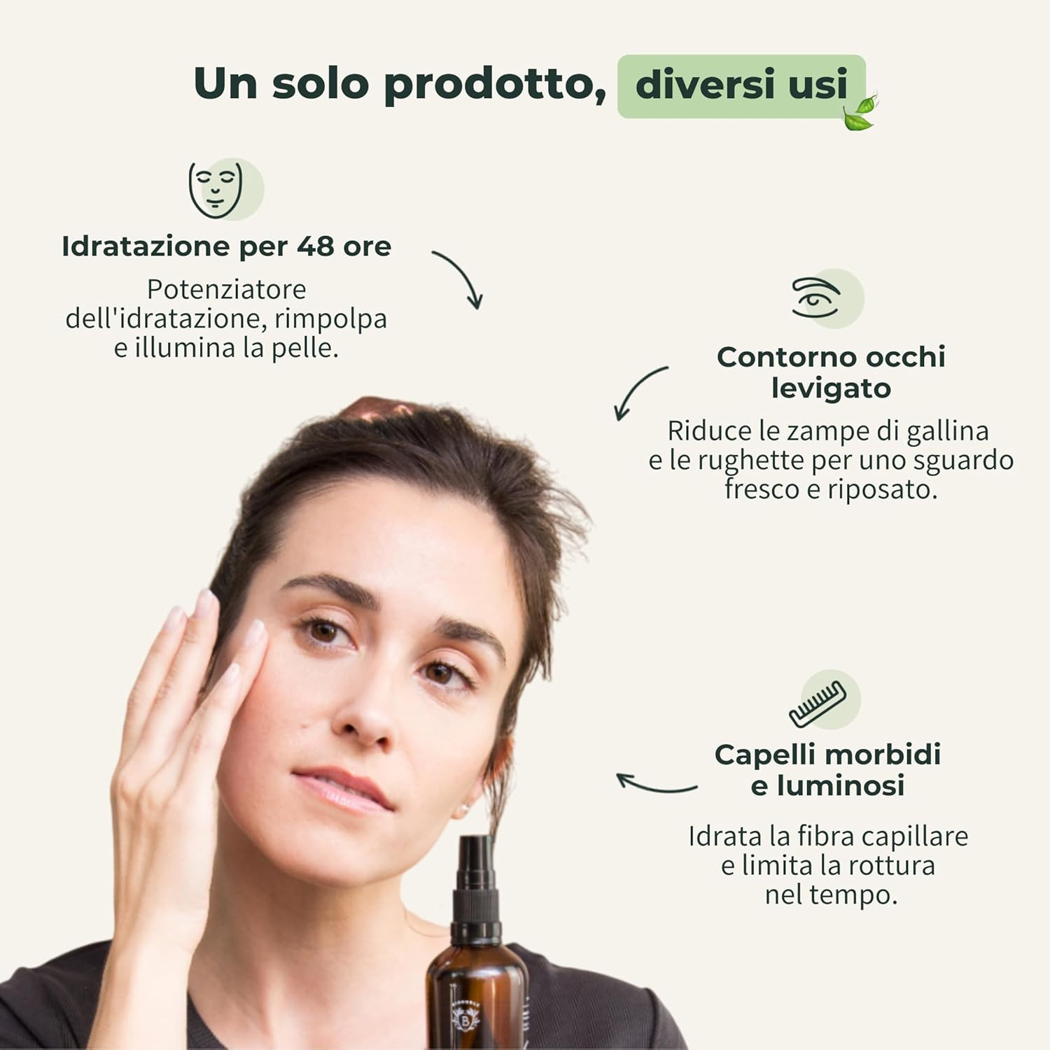 Siero Viso Naturale Bio: Acido Ialuronico Antietà Senza Siliconi - 3