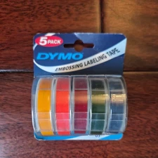 Dymo 7284-14 Labeling Tape -Rainbow  3/8" / 5 Colors - New Old Stock 