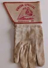 VINTAGE Used WELLS LAMONT UNION SPECIAL TRAIN RUBBERIZED 99 WORK GLOVE