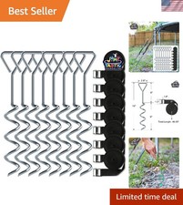 Anchors, 8 Pcs Trampoline Stakes and Straps, Anti-Rust, High Wind Heavy Duty,...