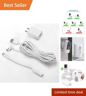 Indoor/Outdoor Power Adapter for Ring Stick up Cam Battery/Plug-In, Ring Spotlig