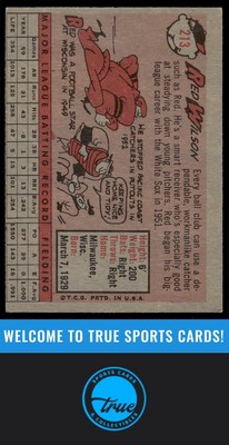 1958 Topps #213 Red Wilson | eBay