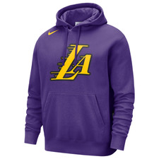  FZ0599-504 MENS NIKE NBA LAKERS CLUB PULLOVER HOODIE CITY EDITION