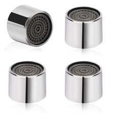 4 Pcs Female Aerator, 55/64 Kitchen Sink Faucet Filter with Chrome Brass Shel...